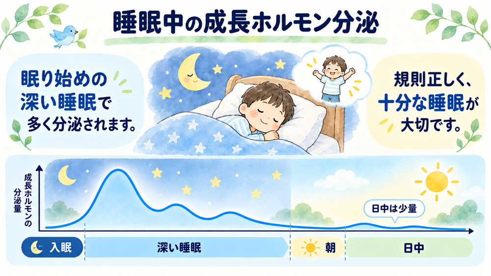 睡眠中の成長ホルモン分泌